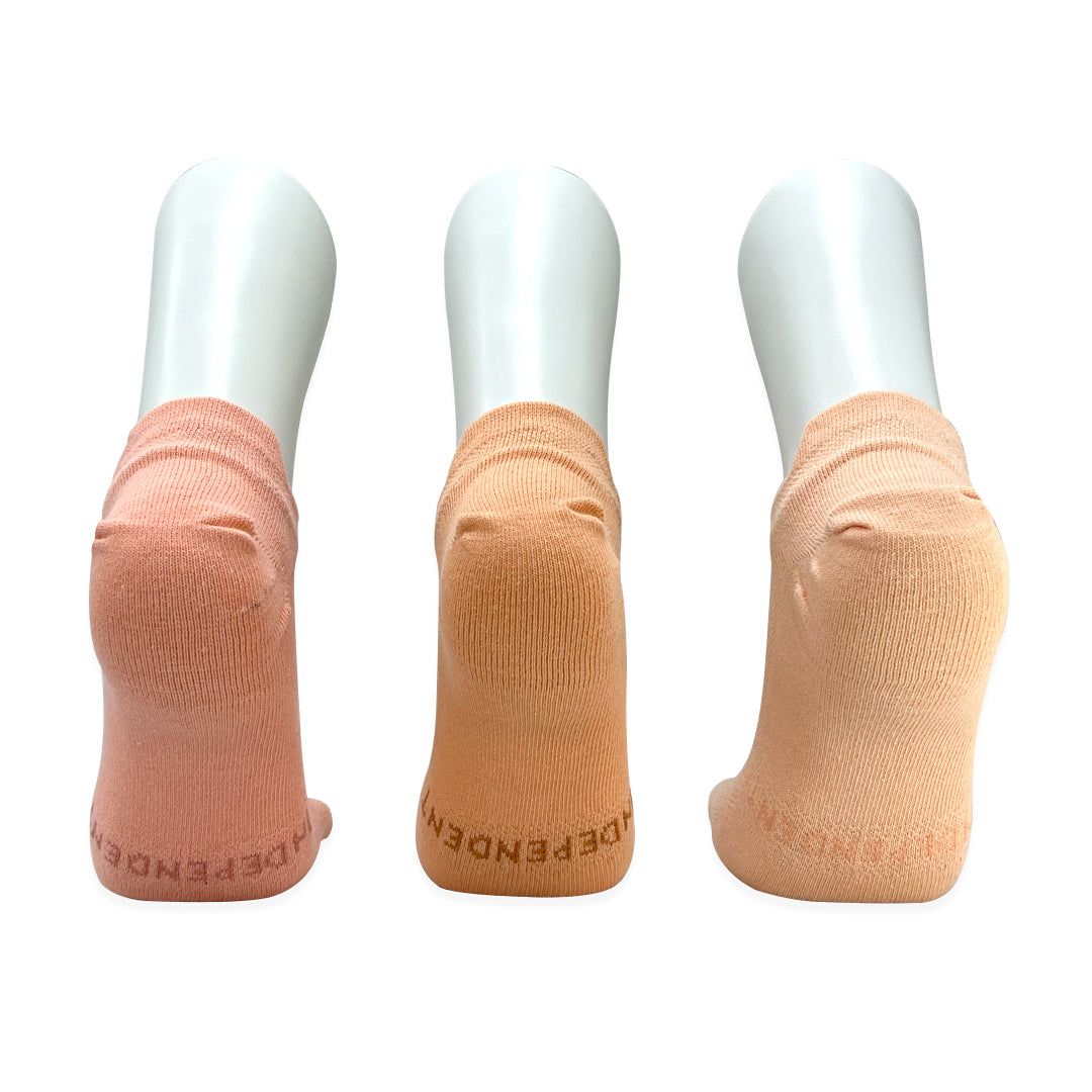 Peach Toe Socks for Women & Girls - No Show