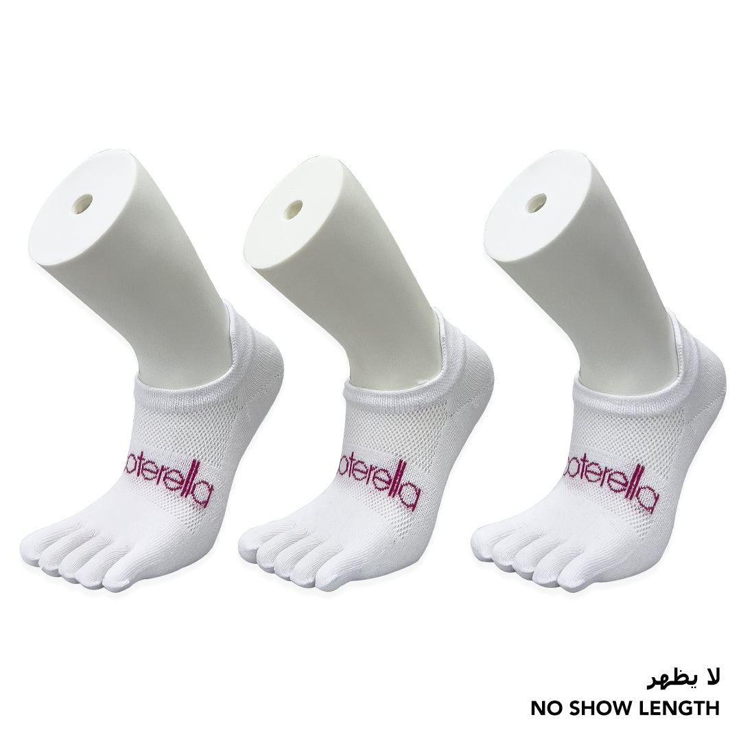 Footerella Toe Socks for Women & Girls - No Show