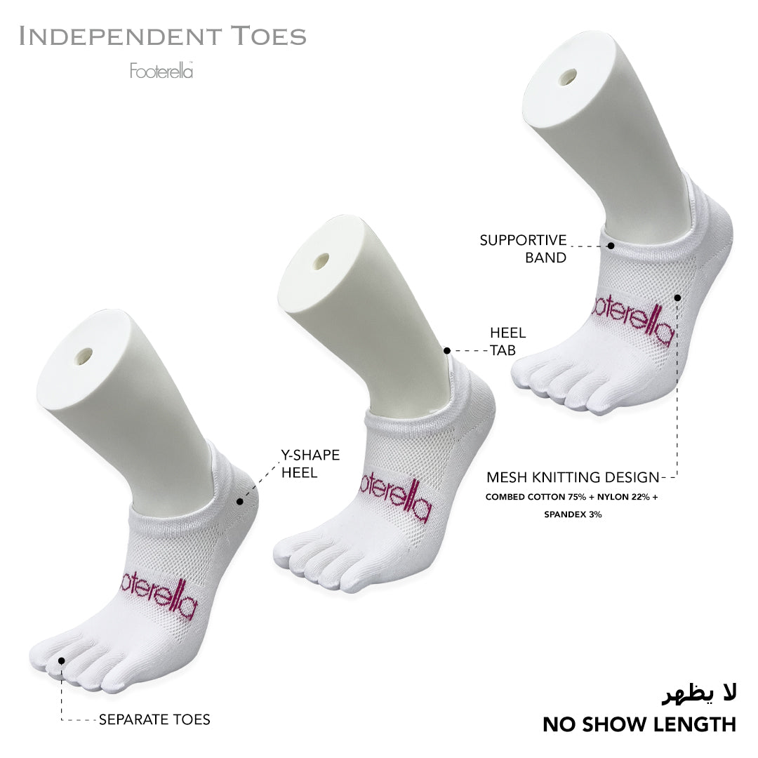 Footerella Toe Socks for Women&Girls - No Show
