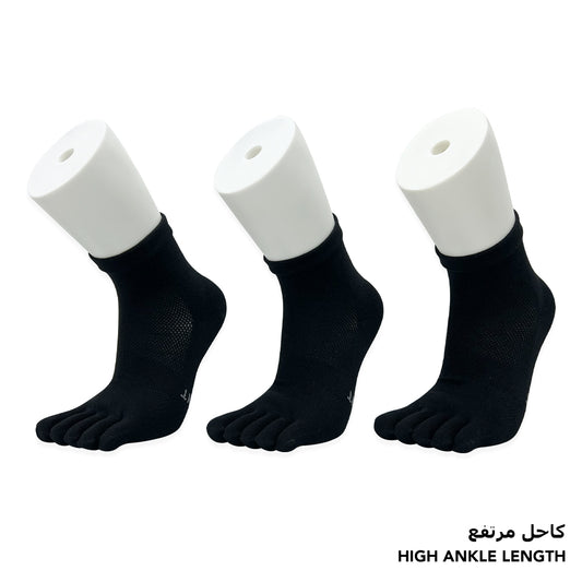 Independent Black Toe Socks for Women&Girls - High Ankle
