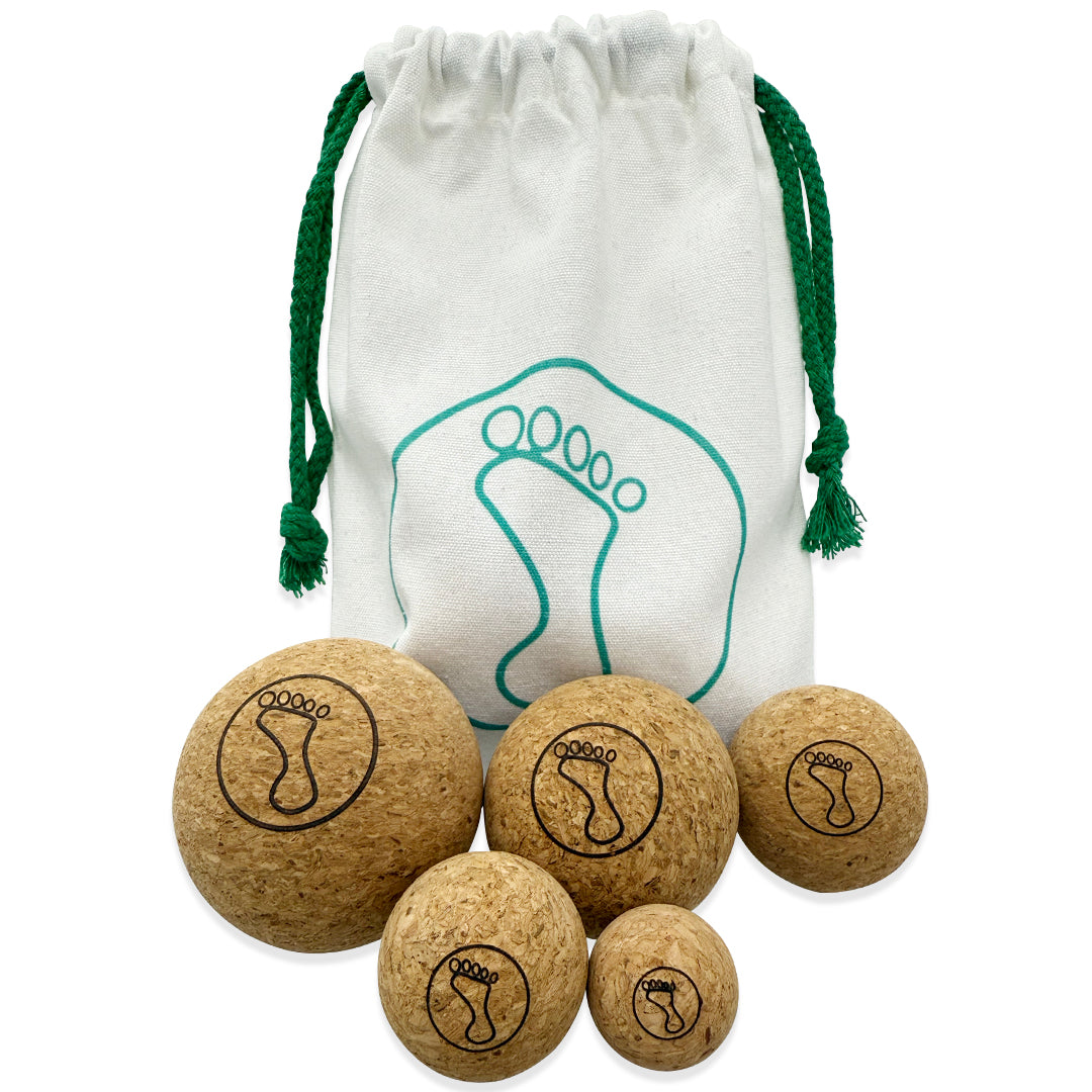 Natural cork massage foot ball for plantar fasciitis and arch pain relief