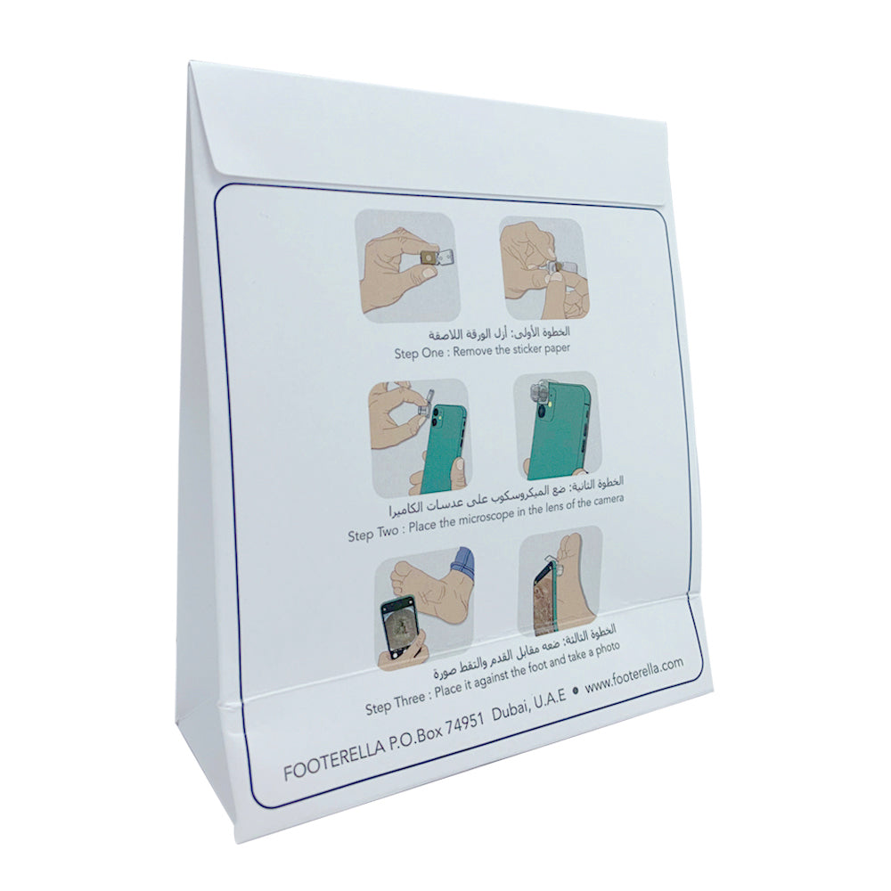 Footerella microscope with instruction guide included