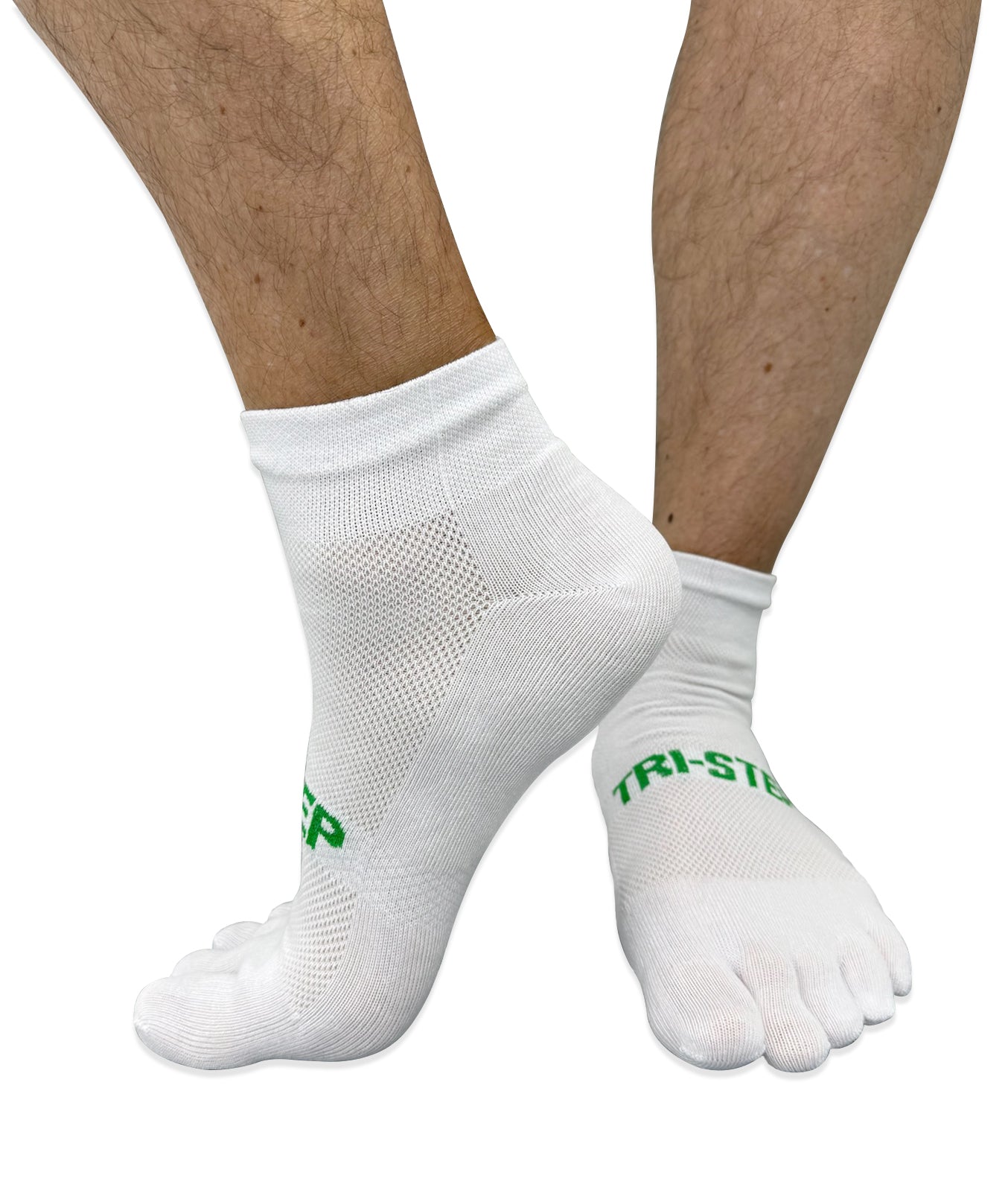 High-ankle TRI STEP toe socks with independent toe design