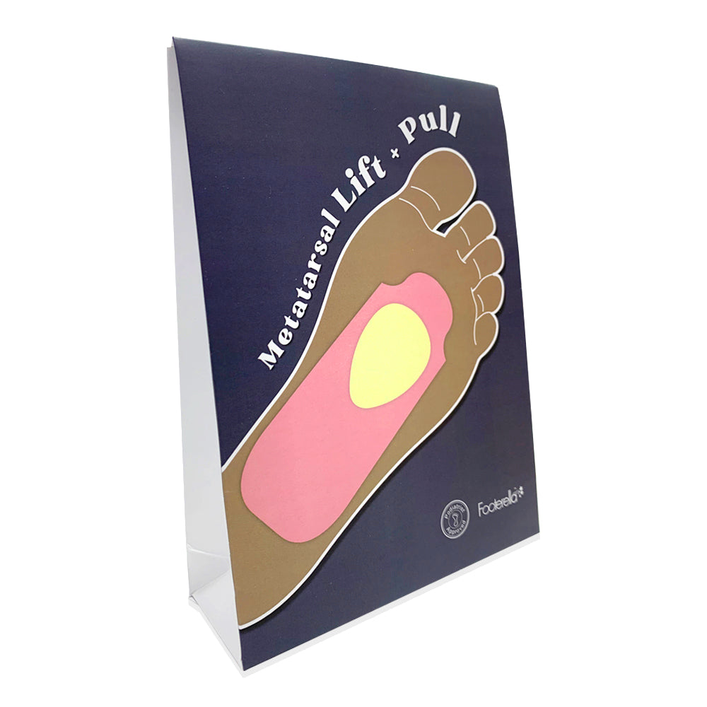 Metatarsal lift and pull pad set with multiple sizes and instructions