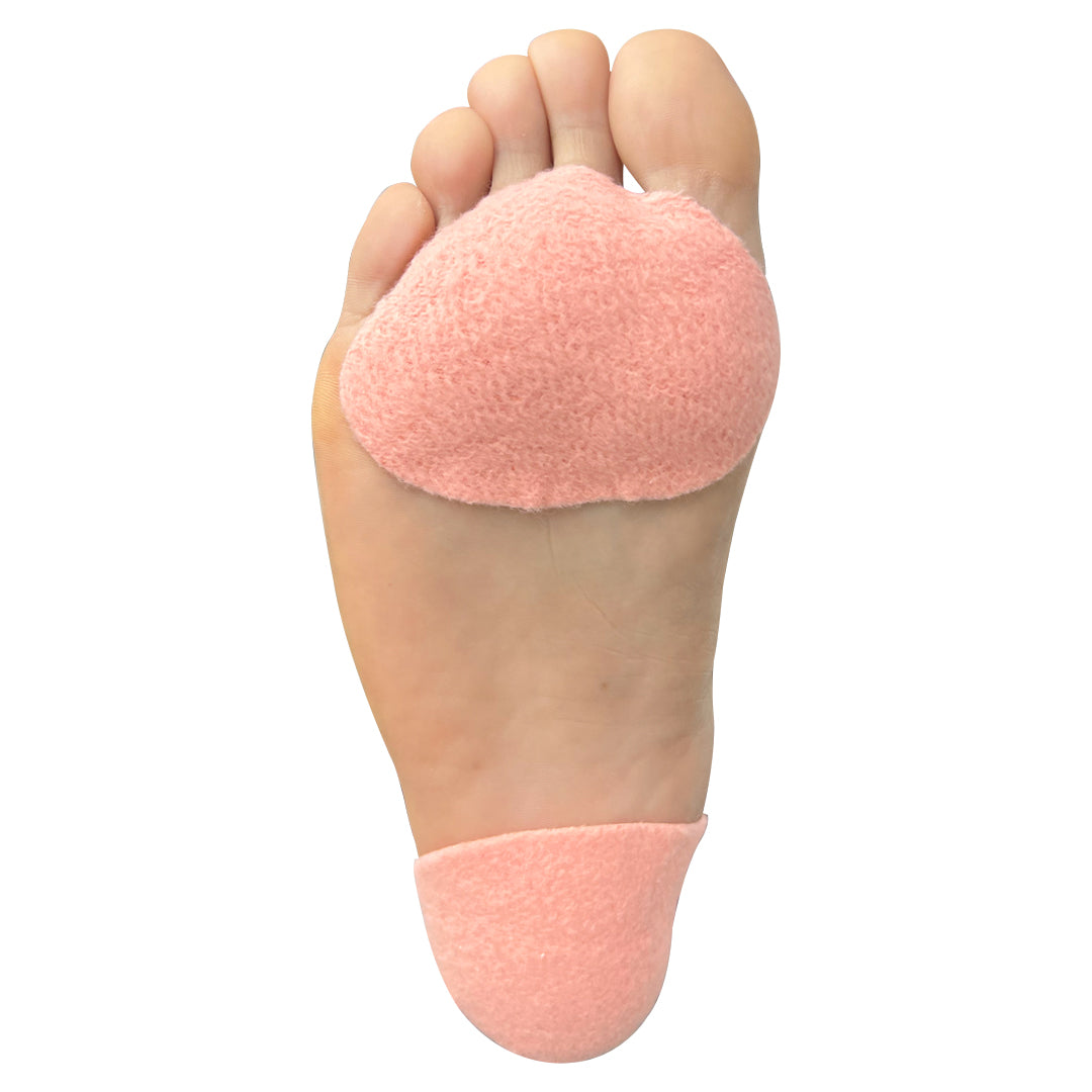 Large oval pad placed on heel for shoe comfort