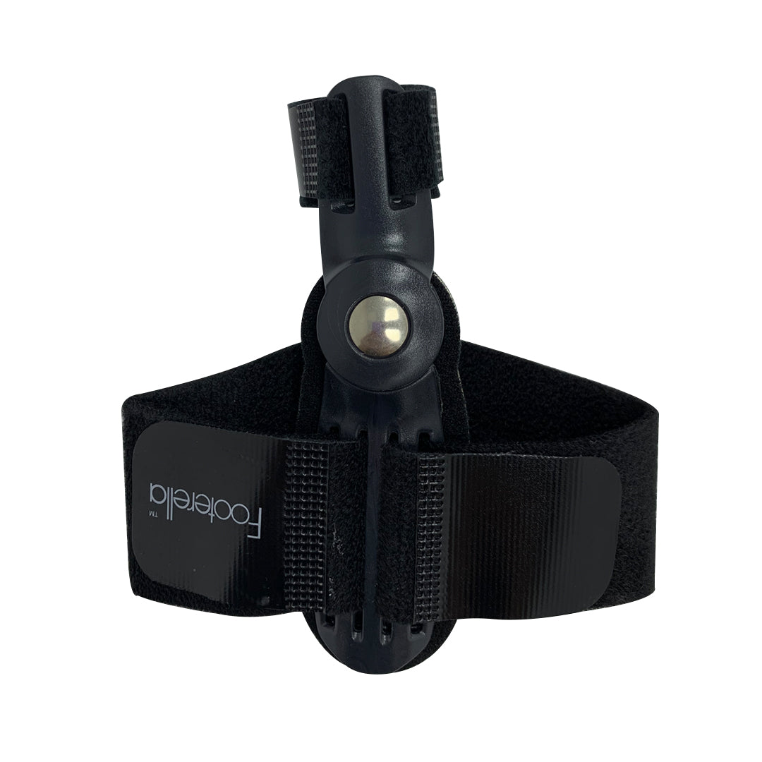 Black sleeping bunion night splint designed for overnight toe alignment