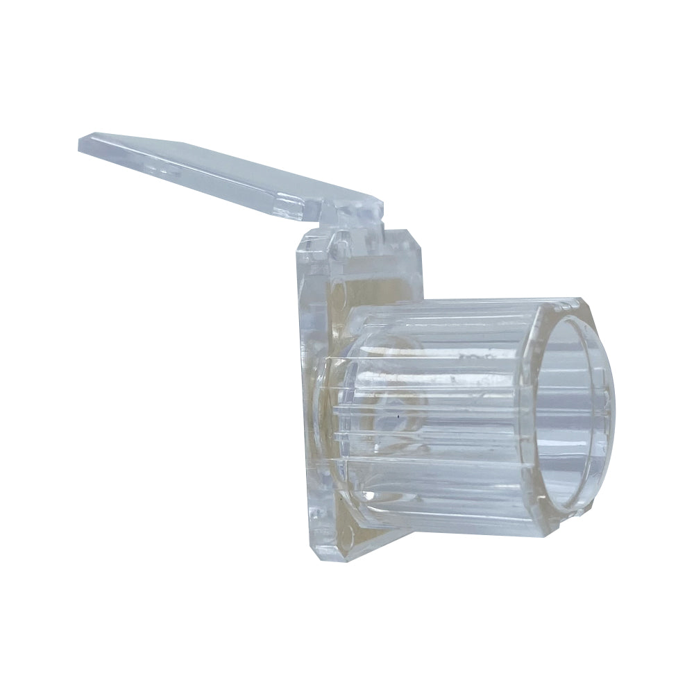 Close-up view of Footerella microscope magnifying lens